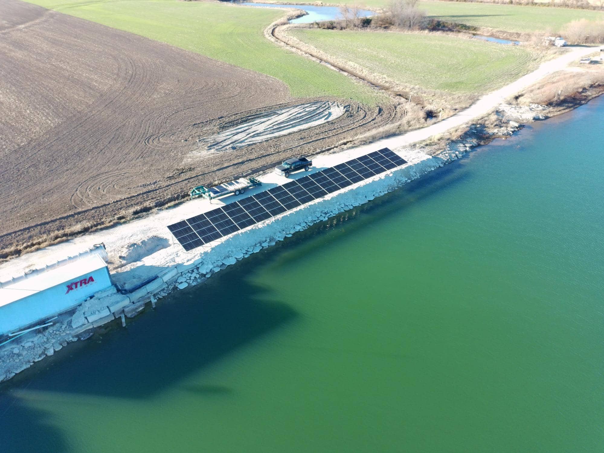 Solar-powered irrigation array, Frontenac